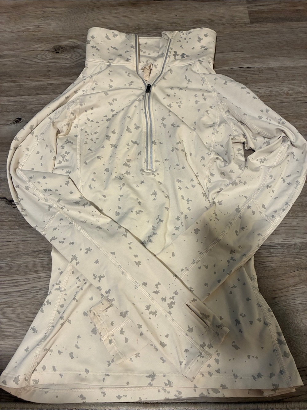 Under Armour Half‑Zip Running pullover with Subtle Gray Print